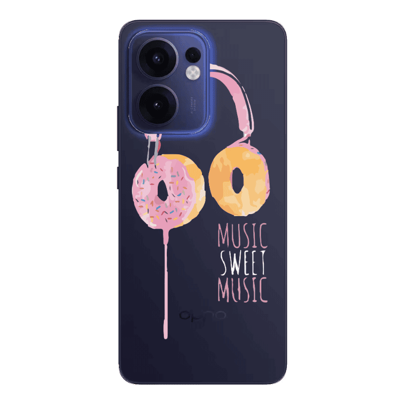Oppo Reno 13 F Donut earphone Transparent Silicone TPU Θήκη