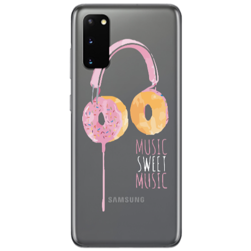 Samsung S20 Donut earphone Transparent Silicone TPU Θήκη
