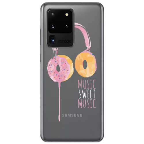 Samsung S20 Ultra Donut earphone Transparent Silicone TPU Θήκη
