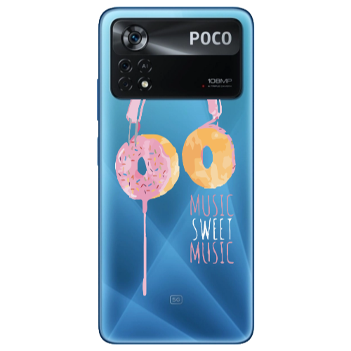 Xiaomi Poco X4 Pro Donut earphone Transparent Silicone TPU Θήκη
