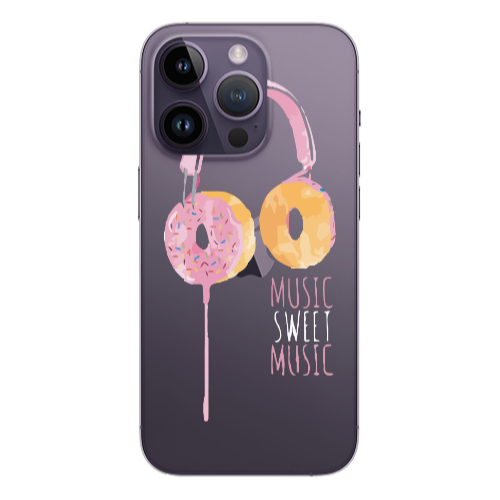 Apple iPhone 14 Pro  Donut earphone Transparent Silicone TPU Θήκη