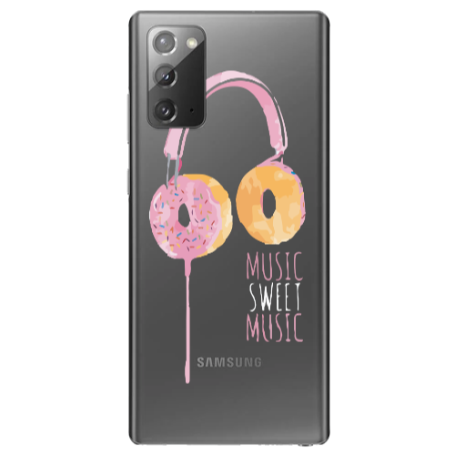 Samsung Note 20 Donut earphone Transparent Silicone TPU Θήκη