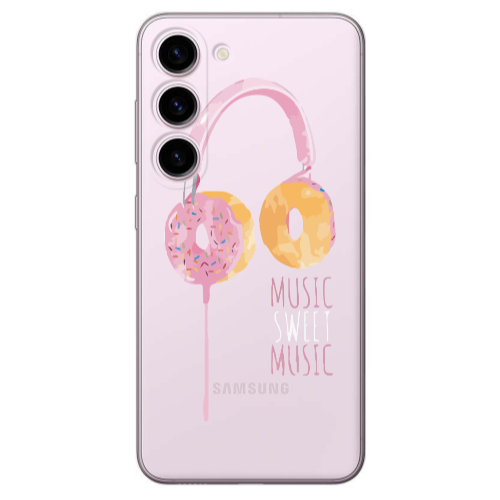 Samsung S23 Donut earphone Transparent Silicone TPU Θήκη