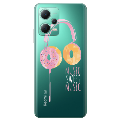 Xiaomi Redmi Note 12 Pro 5G Donut earphone Transparent Silicone TPU Θήκη