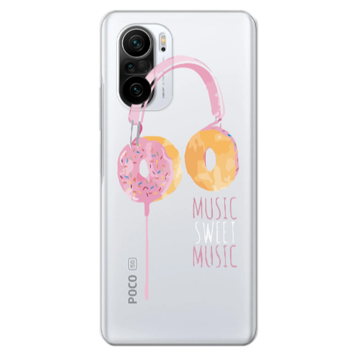 Xiaomi Poco F3 Donut earphone Transparent Silicone TPU Θήκη