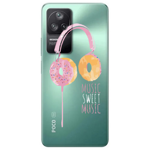 Xiaomi Poco F4 Donut earphone Transparent Silicone TPU Θήκη
