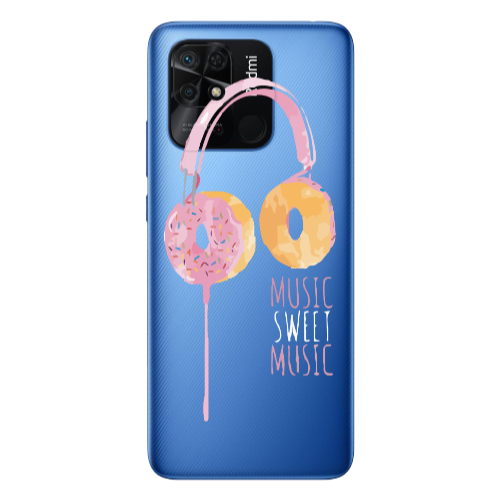 Xiaomi Poco C40 Donut earphone Transparent Silicone TPU Θήκη