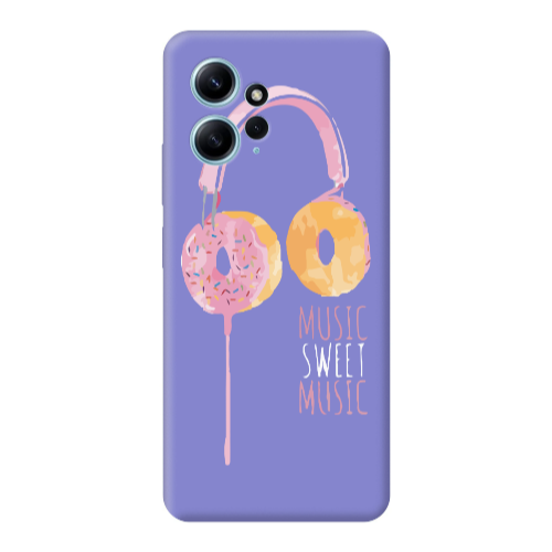 Xiaomi Redmi Note 12 4G Donut earphone Purple Colored Silicone TPU Θήκη