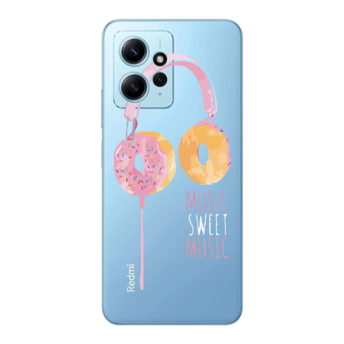 Xiaomi Redmi Note 12 4G Donut earphone Transparent Silicone TPU Θήκη