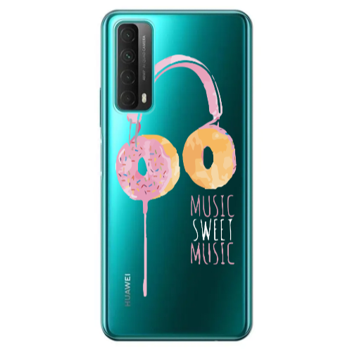 Huawei P Smart 2021 Donut earphone Transparent Silicone TPU Θήκη