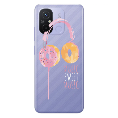 Xiaomi Redmi 12C Donut earphone Transparent Silicone TPU Θήκη