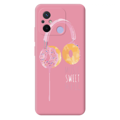 Xiaomi Redmi 12C Donut earphone Pink Colored Silicone TPU Θήκη
