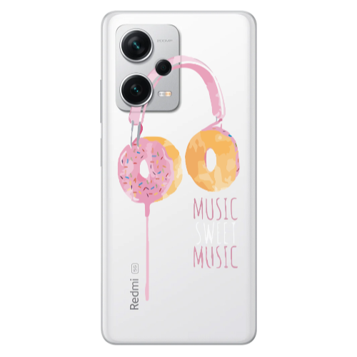 Xiaomi Redmi Note 12 5G Donut earphone Transparent Silicone TPU Θήκη