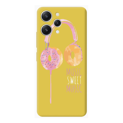 Xiaomi Redmi 12 Donut earphone Yellow Colored Silicone TPU Θήκη