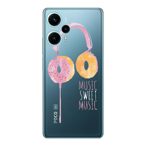 Xiaomi Poco F5 Donut earphone Transparent Silicone TPU Θήκη