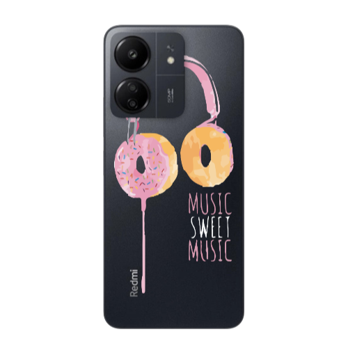 Xiaomi Redmi 13C Donut earphone Transparent Silicone TPU Θήκη