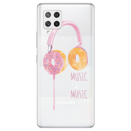 Samsung A42 5G Donut earphone Transparent Silicone TPU Θήκη