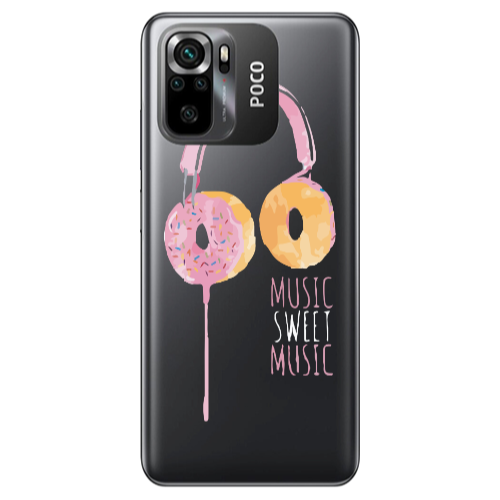 Xiaomi Poco M5 s Donut earphone Transparent Silicone TPU Θήκη