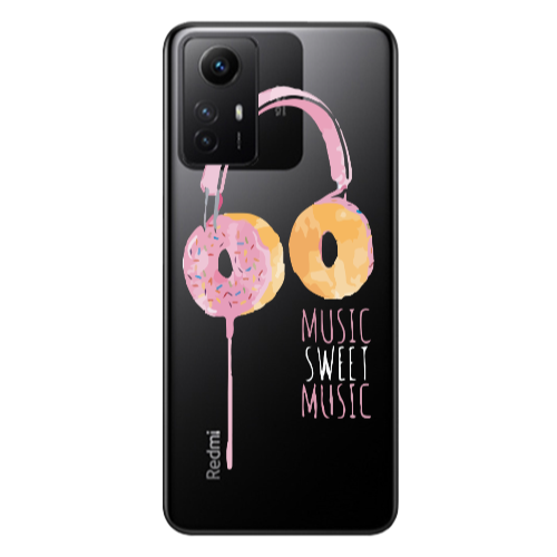 Xiaomi Redmi Note 12s Donut earphone Transparent Silicone TPU Θήκη