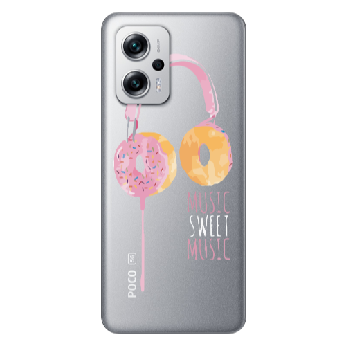 Xiaomi Poco X4 GT Donut earphone Transparent Silicone TPU Θήκη