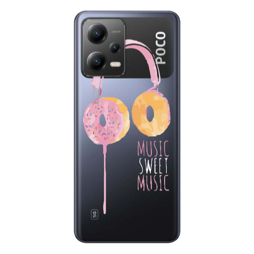 Xiaomi Poco X5 Donut earphone Transparent Silicone TPU Θήκη
