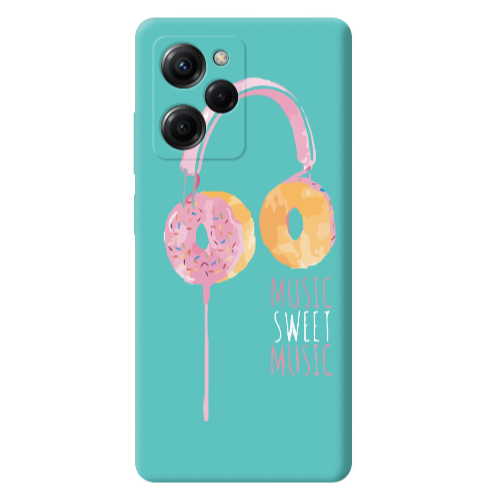Xiaomi Poco X5 Pro Donut earphone Turquoise Colored Silicone TPU Θήκη