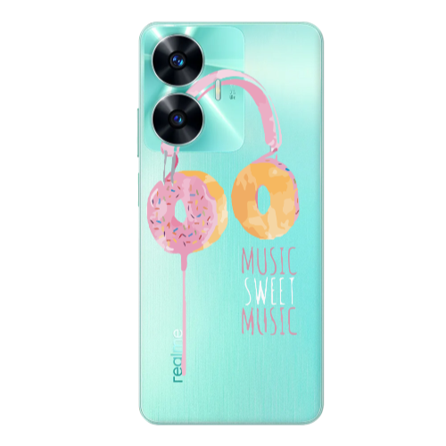 Realme C55 Donut earphone Transparent Silicone TPU Θήκη