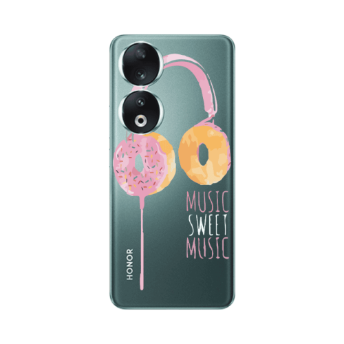 Honor 90 5G Donut earphone Transparent Silicone TPU Θήκη