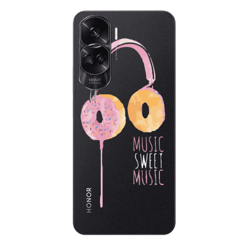 Honor 90 Lite 5G Donut earphone Transparent Silicone TPU Θήκη