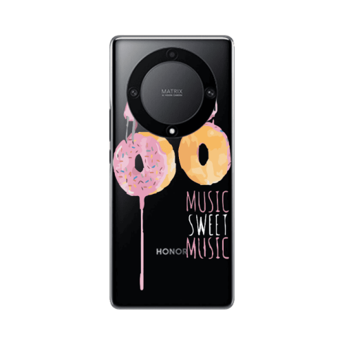 Honor Magic5 Lite 5G Donut earphone Transparent Silicone TPU Θήκη
