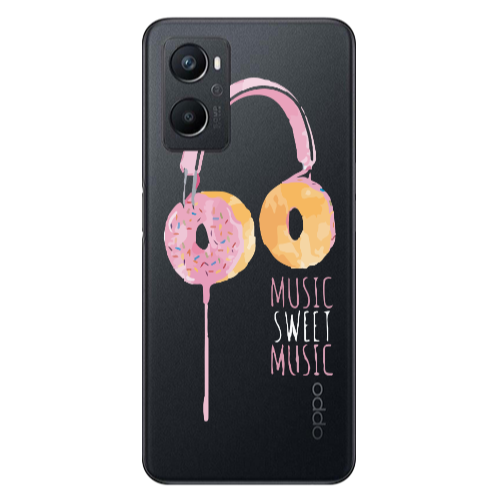 Oppo A 96 Donut earphone Transparent Silicone TPU Θήκη
