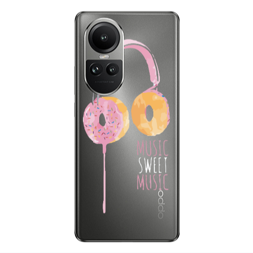 Oppo Reno10 5G Donut earphone Transparent Silicone TPU Θήκη