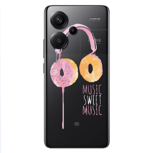 Xiaomi Redmi Note 13 Pro+ 5G  Donut earphone Transparent Silicone TPU Θήκη