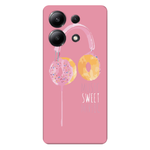 Xiaomi Redmi Note 13 4G Donut earphone Pink Colored Silicone TPU Θήκη