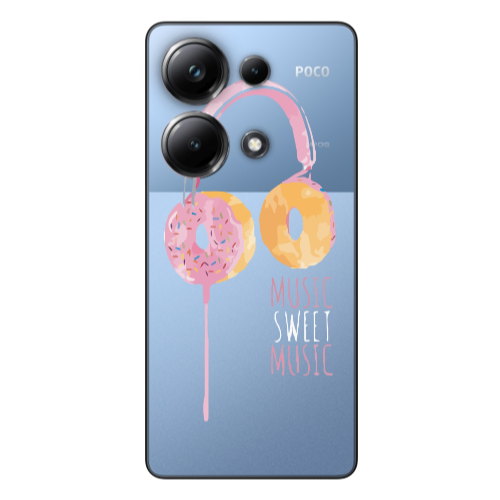 Xiaomi Poco M6 Pro 4G Donut earphone Transparent Silicone TPU Θήκη