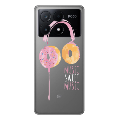 Xiaomi Poco X6Pro 5G Donut earphone Transparent Silicone TPU Θήκη