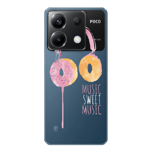 Xiaomi Poco X6 5G Donut earphone Transparent Silicone TPU Θήκη