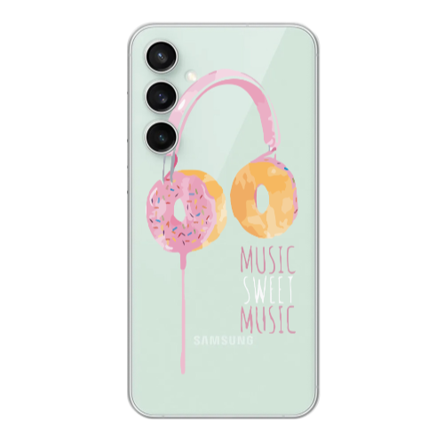 Samsung S24 Donut earphone Transparent Silicone TPU Θήκη