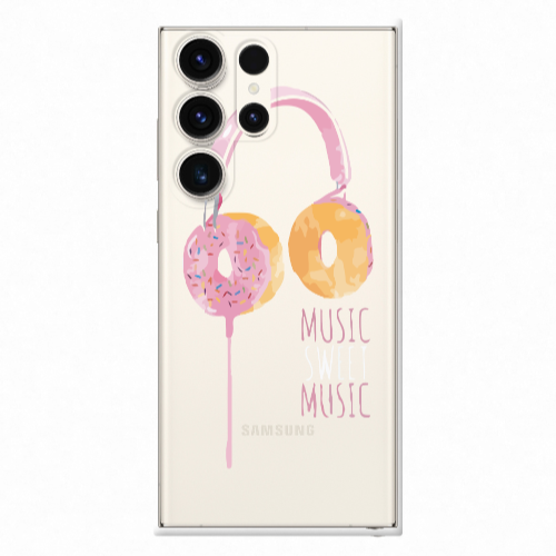 Samsung S24 Ultra Donut earphone Transparent Silicone TPU Θήκη