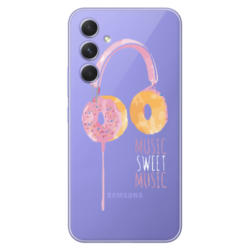 Samsung A55 Donut earphone Transparent Silicone TPU Θήκη