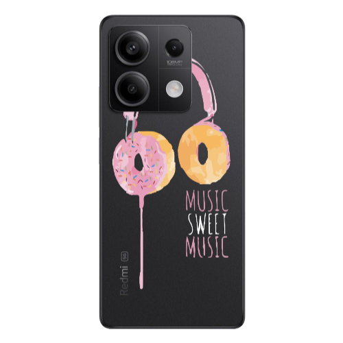 Xiaomi Redmi Note 13Pro 5G Donut earphone Transparent Silicone TPU Θήκη