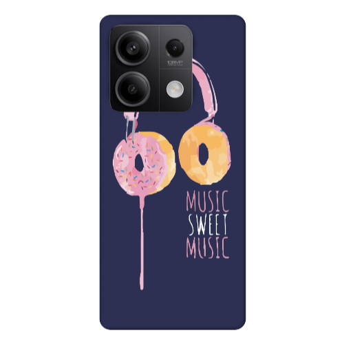 Xiaomi Redmi Note 13Pro 5G Donut earphone Dark blue Colored Silicone TPU Θήκη