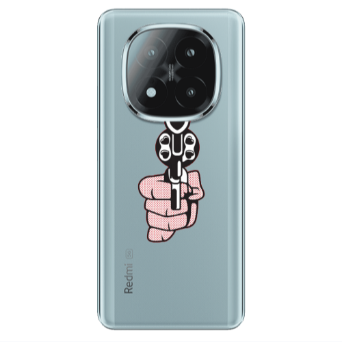 Xiaomi Redmi Note 14 Pro + 5g Heart gun Transparent Silicone TPU Θήκη
