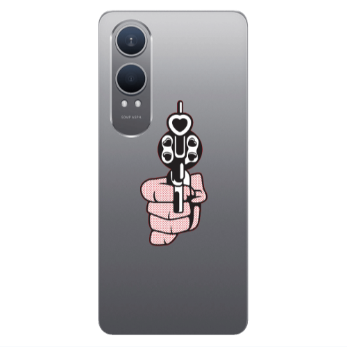 Oneplus Nord Ce 4 lite Heart gun Transparent Silicone TPU Θήκη