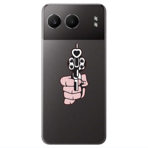 Oneplus Nord 4 Heart gun Transparent Silicone TPU Θήκη