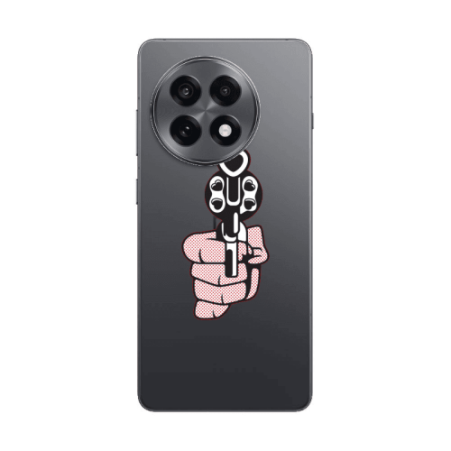 Oneplus 13 5G Heart gun Transparent Silicone TPU Θήκη