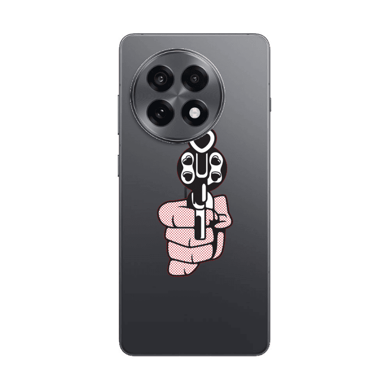 Oneplus 13 5G Heart gun Transparent Silicone TPU Θήκη