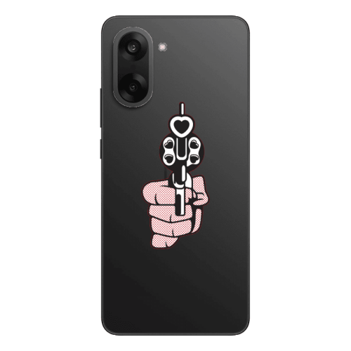 Oneplus Nord CE 5 Heart gun Transparent Silicone TPU Θήκη
