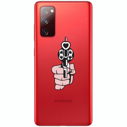 Samsung S20 FE Heart gun Transparent Silicone TPU Θήκη