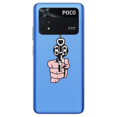 Xiaomi Poco M4 Pro 4G Heart gun Transparent Silicone TPU Θήκη